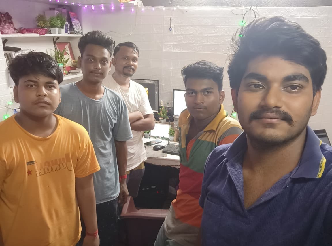 Team Selfie — After a Late-Night Session