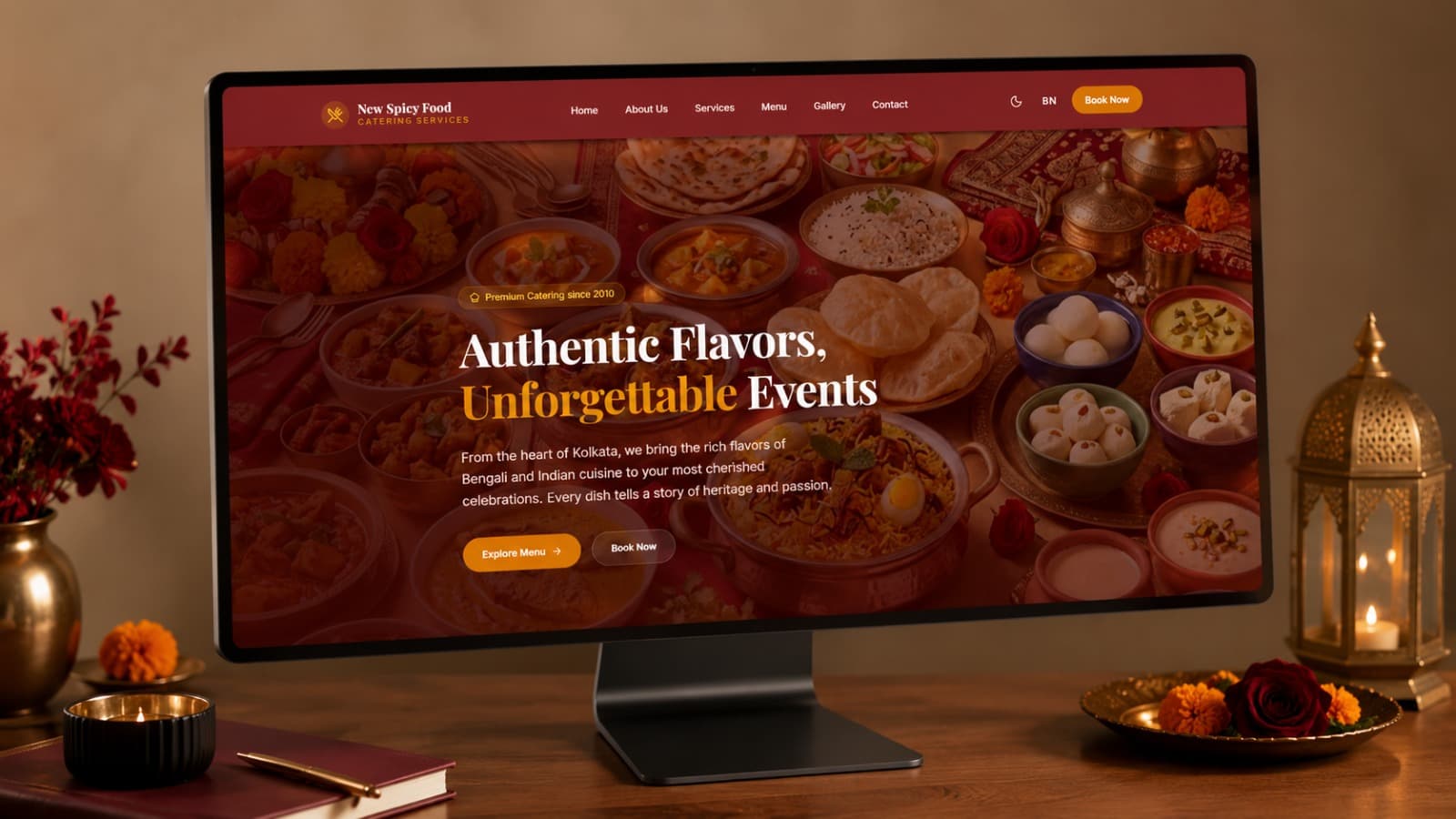 New Spicy Food — Catering Website